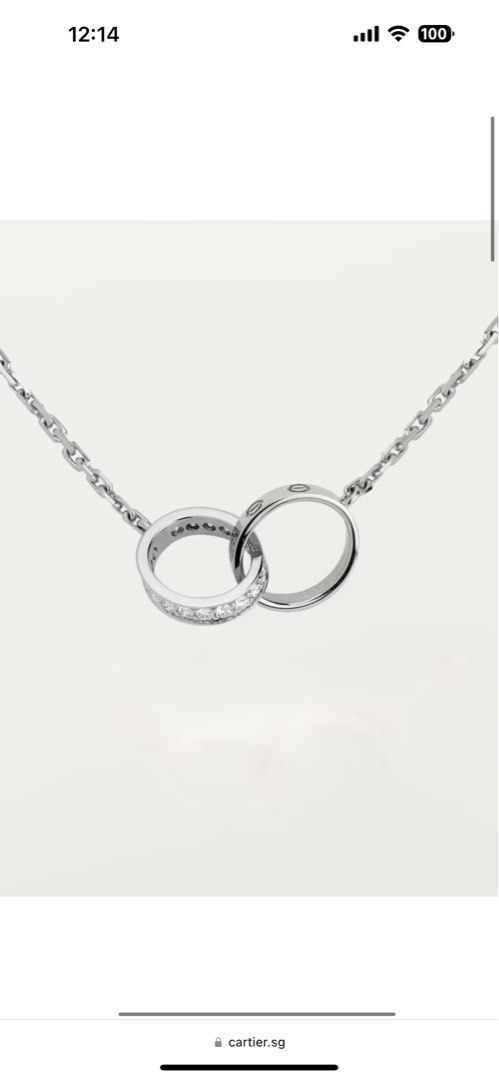 Cartier love necklace silver discount