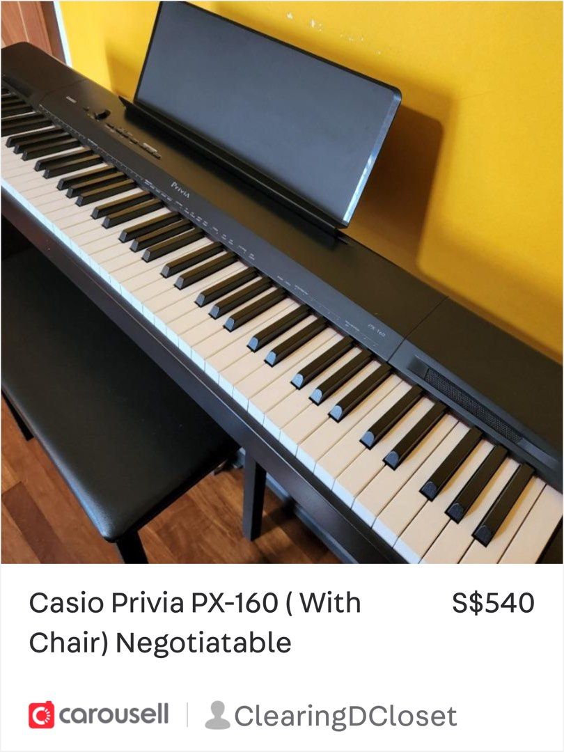 Casio Privia PX 160 Piano With Chair Negotiable Hobbies