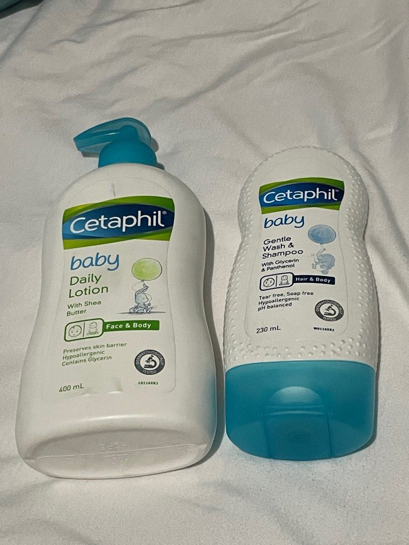 Cetaphil Baby Lotion and Wash&Shampoo, Babies & Kids, Bathing & Changing, Baby Toiletries