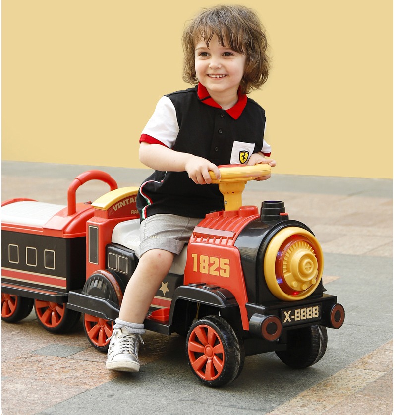 Children's ride on Electric Train Portable Baby Electric Car Toy Boys ...
