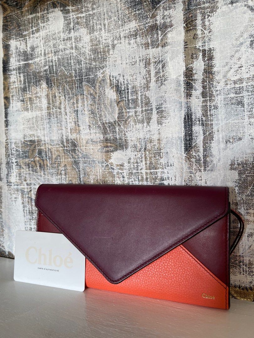 Chloe Colorblock Envelope Wallet, Women's Fashion, Bags & Wallets ...