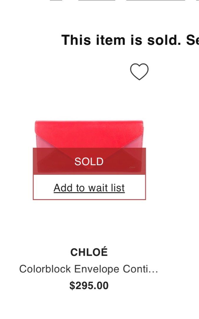 Chloe Colorblock Envelope Wallet, Women's Fashion, Bags & Wallets ...
