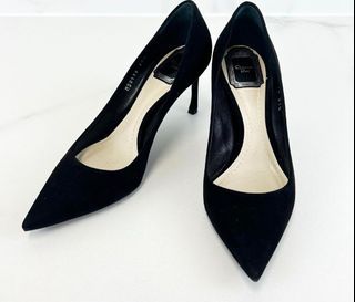 Christian Dior black suede heels