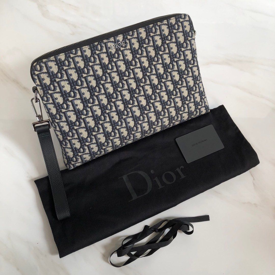 Christian Dior Oblique Jacquard Toiletry Pouch Bag