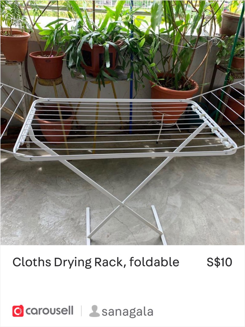 Clothes Drying Rack, Furniture & Home Living, Bathroom & Kitchen ...