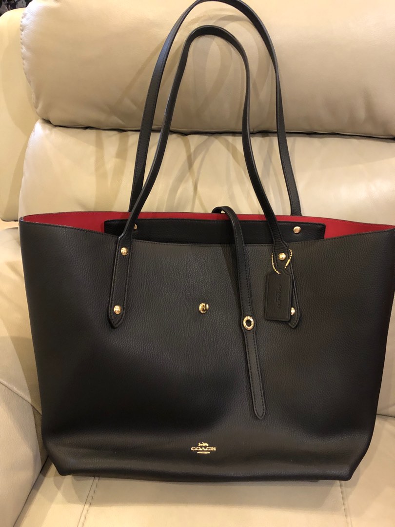 Coach leather tote, Women's Fashion, Bags u0026 Wallets, Tote Bags on Carousell