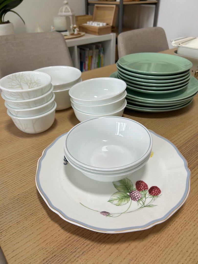 Corelle and Ikea dishes, Furniture & Home Living, Kitchenware