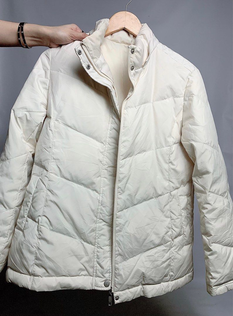 (SOLD) Cream puffer jacket, Lightweight puffer jacket, Travel jacket