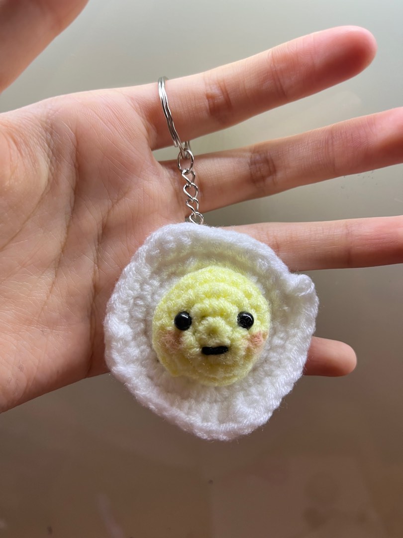 crochet egg keychain, Hobbies & Toys, Stationery & Craft, Handmade