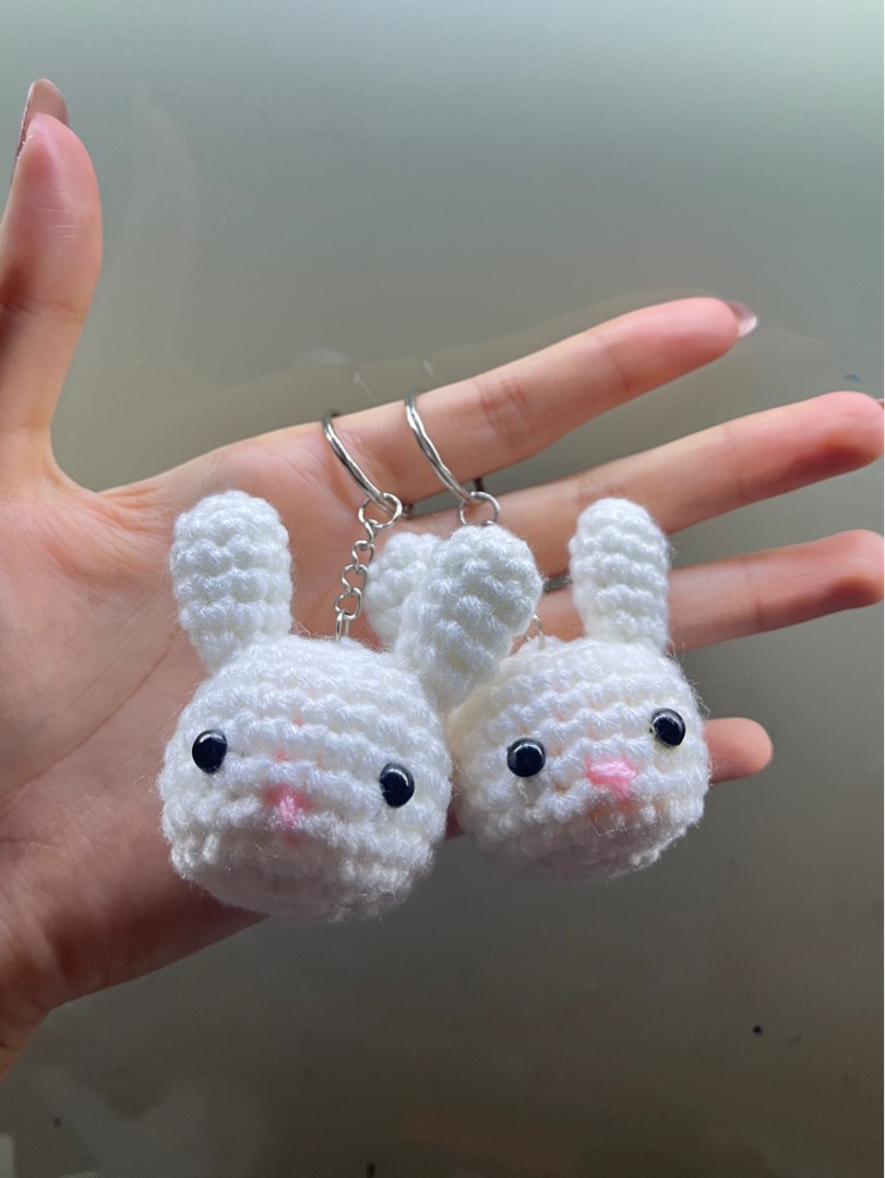 crochet rabbit keychain, Hobbies & Toys, Stationery & Craft, Handmade