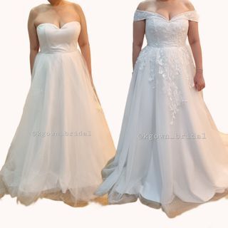 Customised (plus size / free size) pre-made Wedding Gown