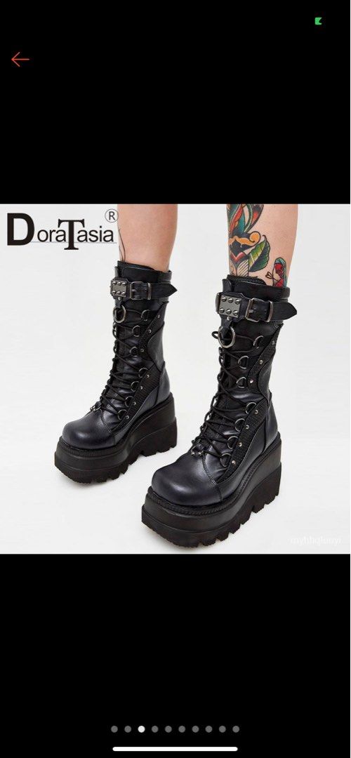 Demonia Shaker 70 Dupes, Women's Fashion, Footwear, Boots on Carousell