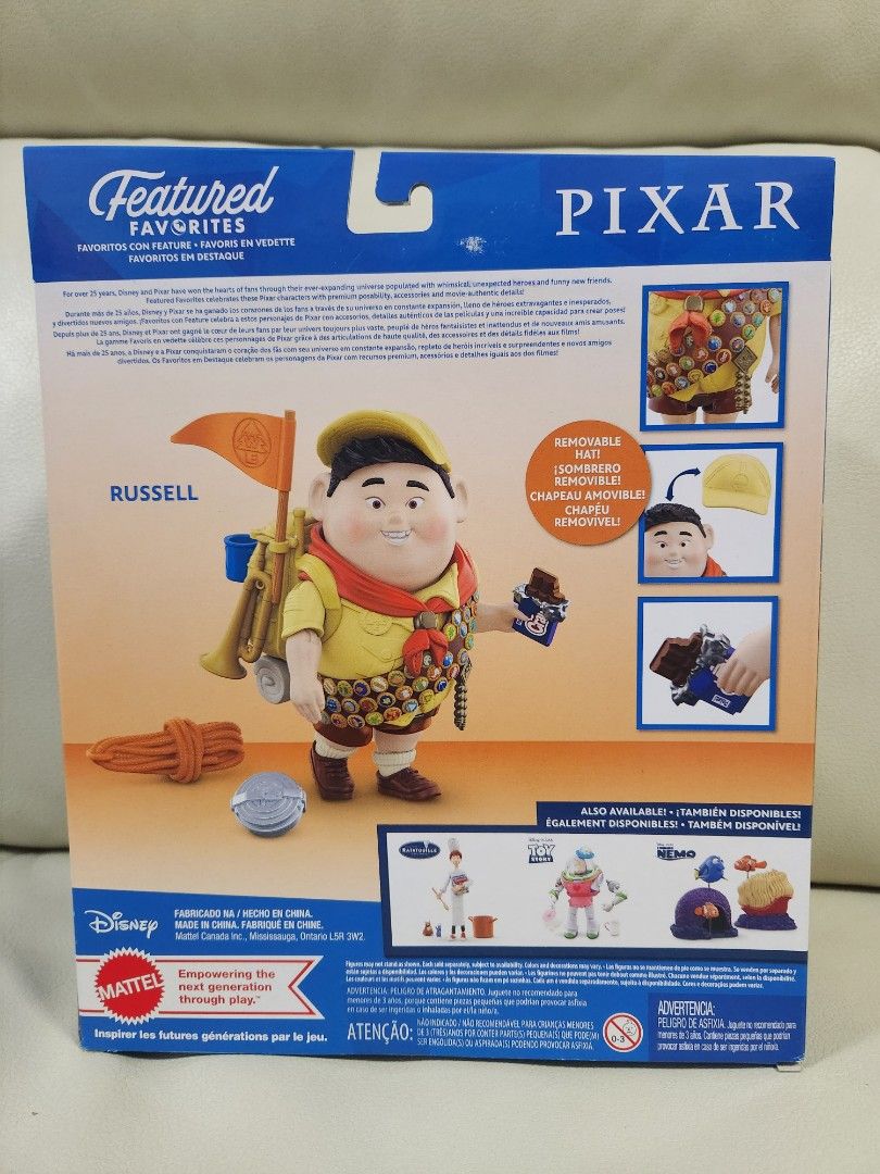 Disney Pixar Featured Favorites Up Russell W/ Backpack Movie