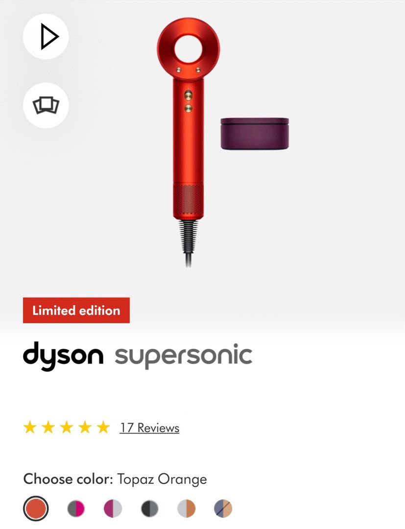 Dyson Supersonic Hair Dryer HD08 Topaz Orange Ltd Edition, Beauty