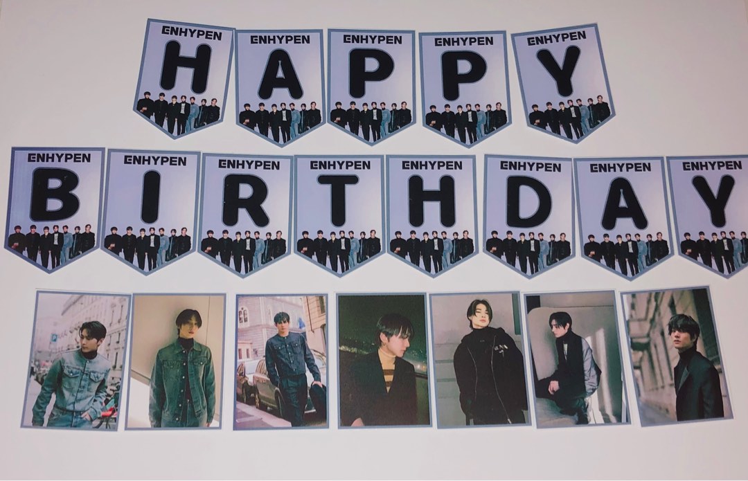 Enhypen Birthday Banner, Hobbies & Toys, Memorabilia & Collectibles, K