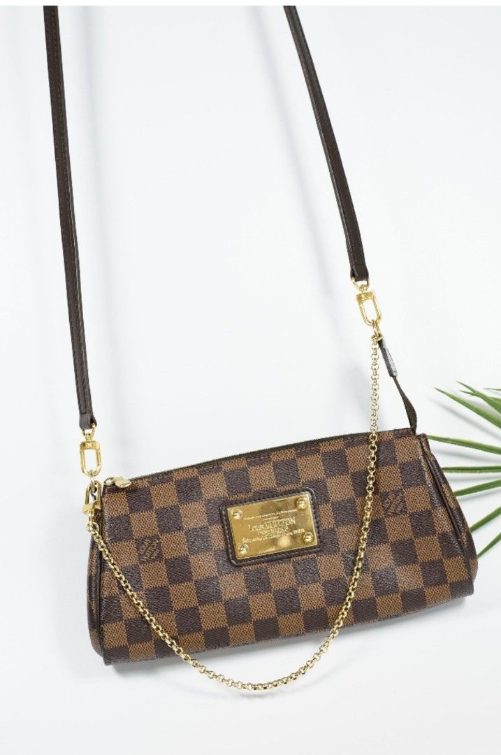 Louis Vuitton Eva Clutch in Damier Ebene Canvas (Date Code: AA0174)