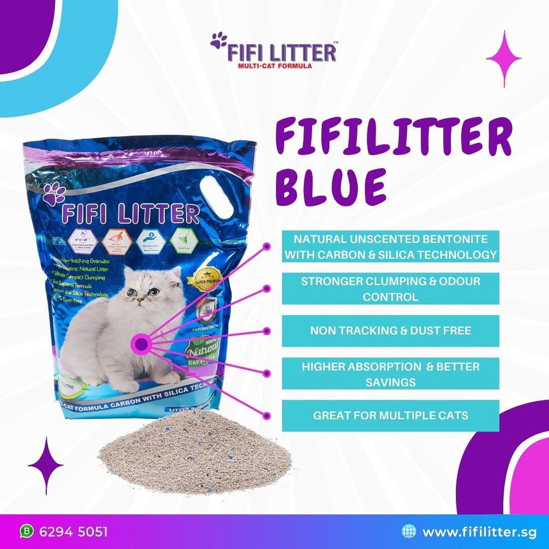FIFI CAT LITTER (BLUE), Pet Supplies, Health & Grooming on Carousell
