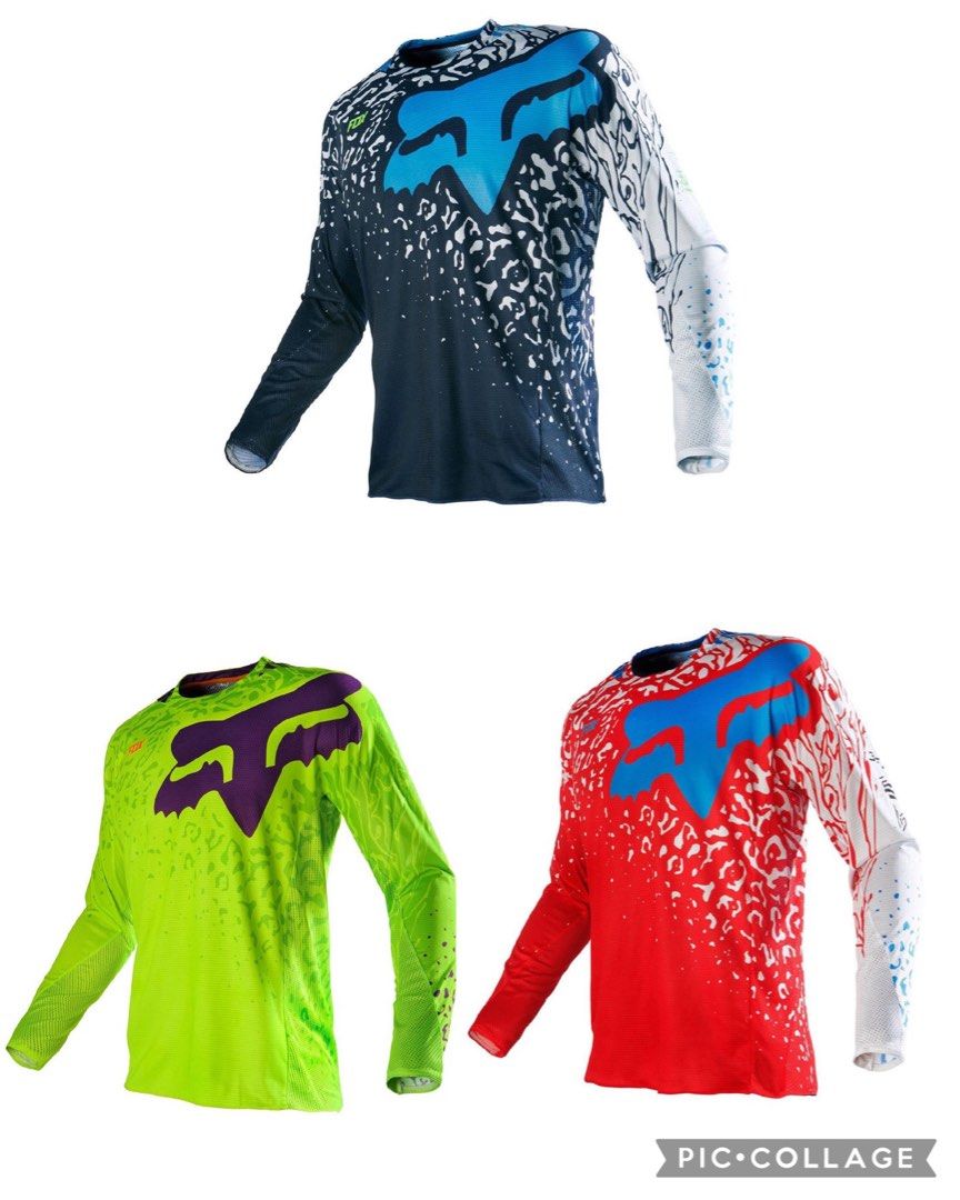 FOX UNISEX MTB/ Mountain Bike Cycling Motocross Dirt bike motorcycles cross country LongSleeve T-shirt Racing Outdoor Sports Wear Dri-Fit breathable quick drying T-shirt auto fans work clothes custom cycling jeans (BRAND NEW IN STOCK) (Category: Motorcycle Apparel) located in Singapore. Submitted by Bikes.galore (Listing ID 1134550742, Image 1). Description: Proud to showcase the latest collection of designs from FOX. The newest additions include