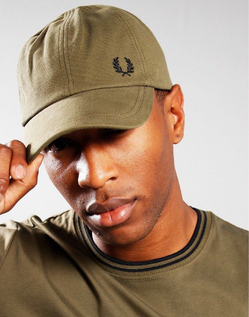 Fred Perry Pique Cap Military Green Men s Fashion Watches