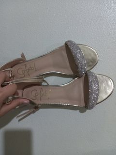 Gold / Silver / Shiny sandals (used twice only)