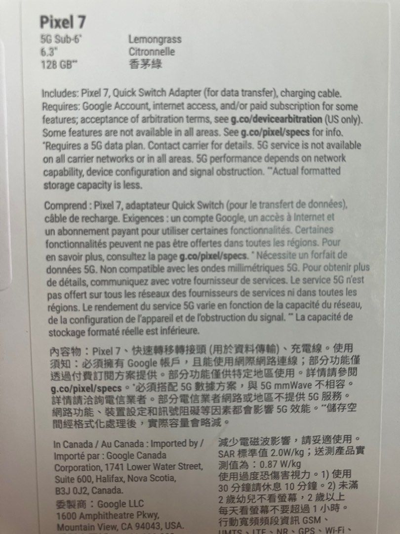 Google Pixel 7 (warranty with Google SG until Oct 2023), Mobile Phones & Gadgets, Mobile Phones