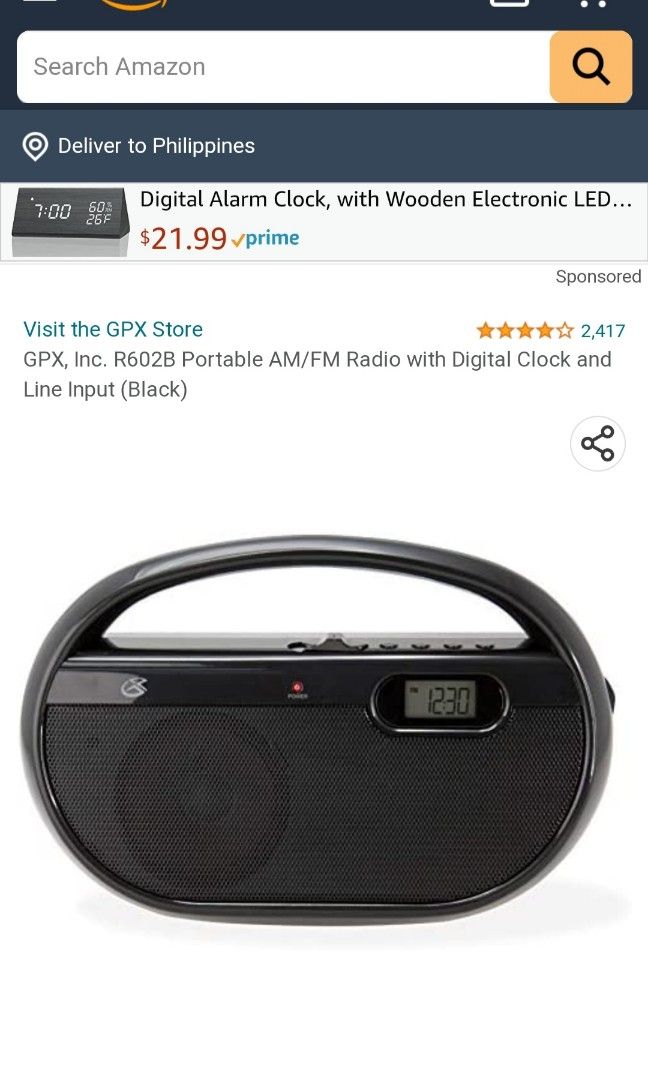 Gpx portable speaker top