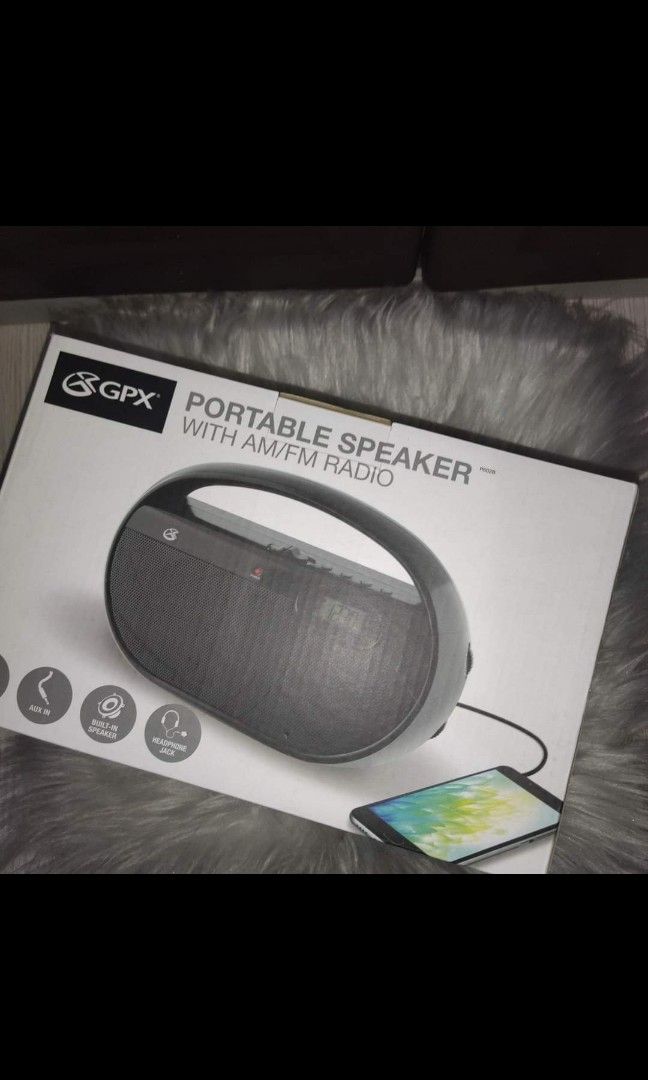 GPX Portable Speaker with AM/FM Radio, Audio, Portable Music Players on