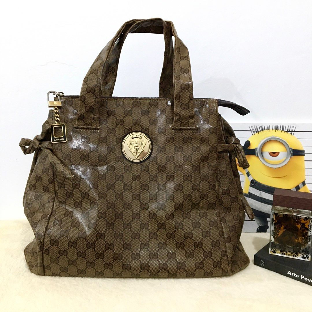 Authentic- Gucci Monogram Vintage Tote Bag, Women's Fashion, Bags &  Wallets, Shoulder Bags on Carousell