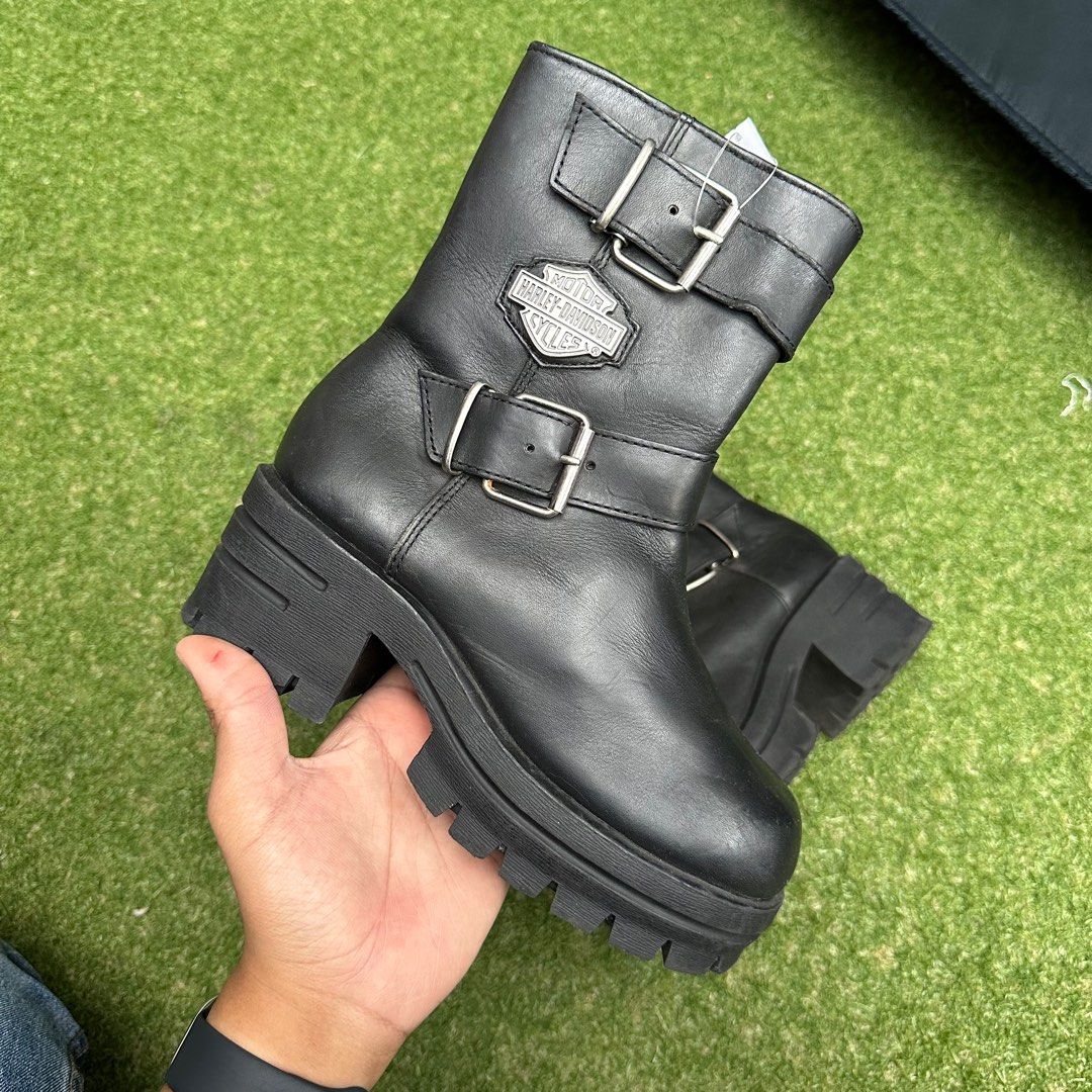 Harley davidson online side zip boots