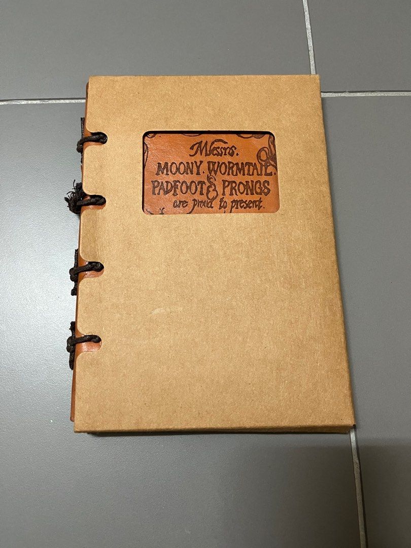 Harry Potter Marauder’s Map Leather Notebook, Hobbies & Toys ...