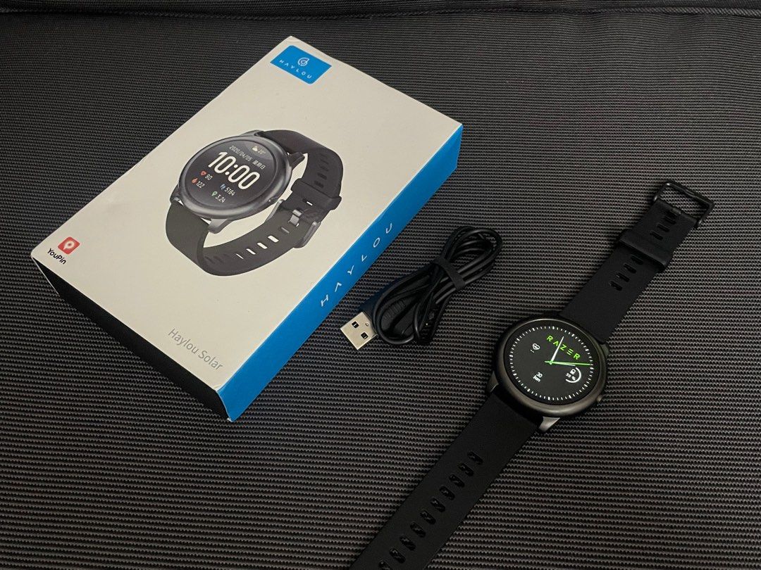 Haylou Solar LS05 Smartwatch with Razer Smartwatch face installed, Men