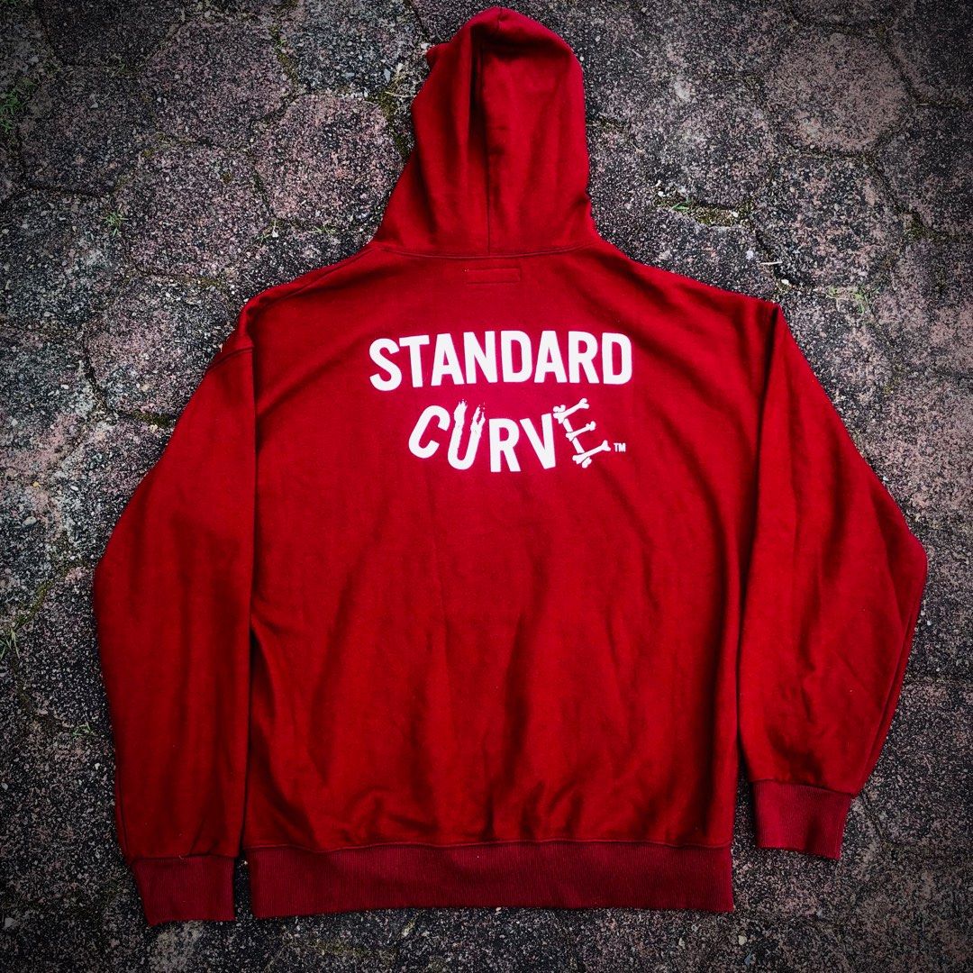 HODDIE STANDARD CURVE MARON, Men's Fashion, Men's Clothes, Tops on