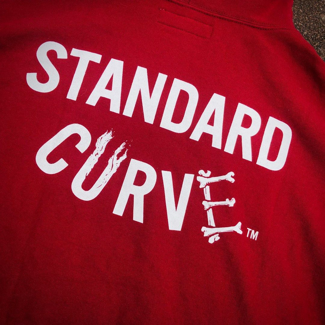 HODDIE STANDARD CURVE MARON, Men's Fashion, Men's Clothes, Tops on