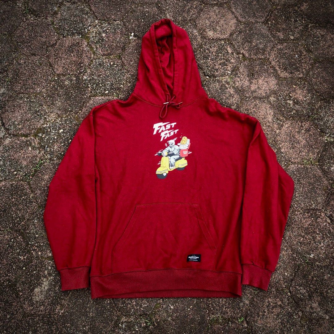 HODDIE STANDARD CURVE MARON, Men's Fashion, Men's Clothes, Tops on