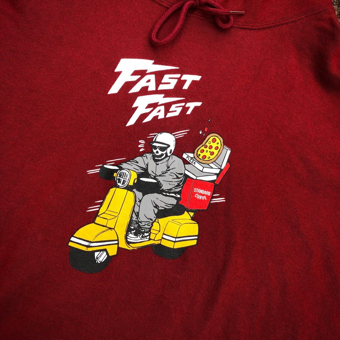 HODDIE STANDARD CURVE MARON, Men's Fashion, Men's Clothes, Tops on