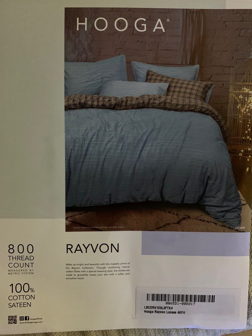 Hooga fitted sheet Rayvon locass ( king size ), Furniture & Home Living