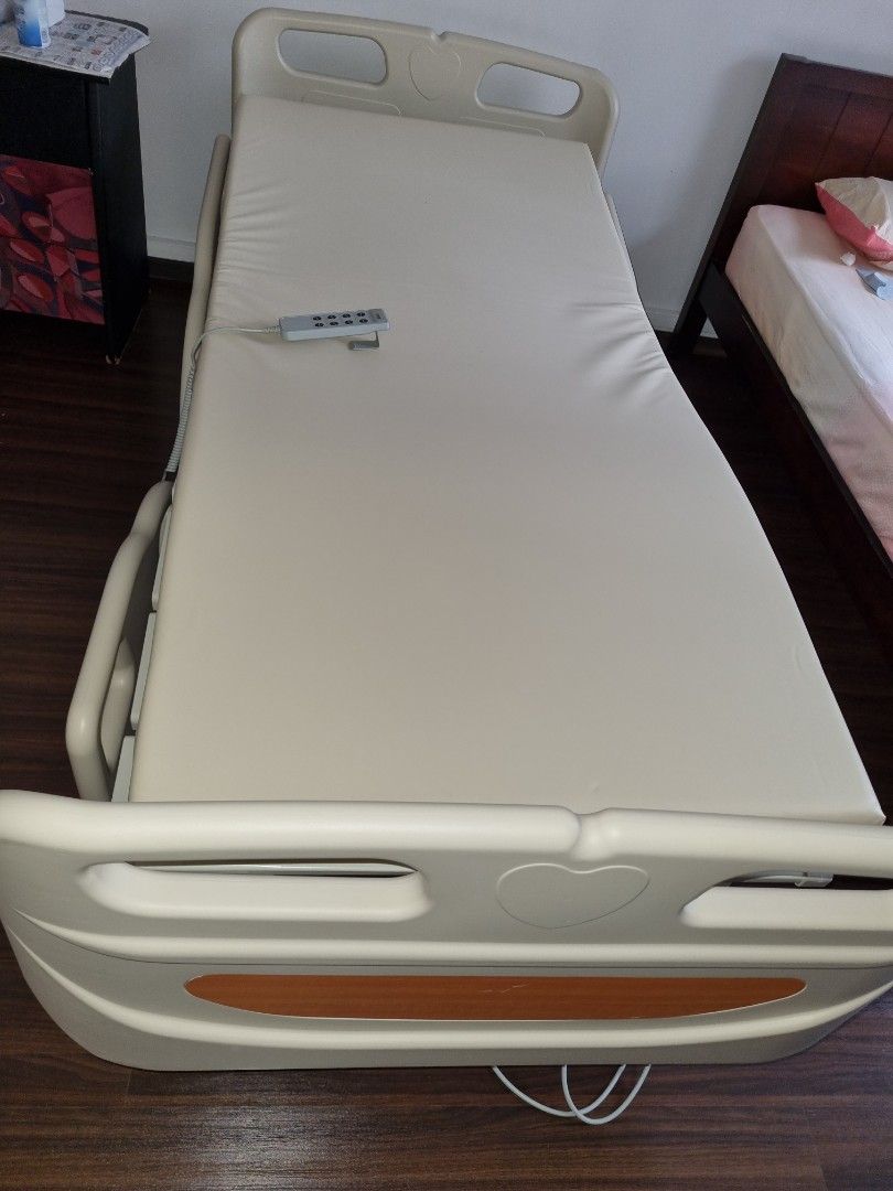 Hospital Bed with mattress, Furniture & Home Living, Furniture, Bed