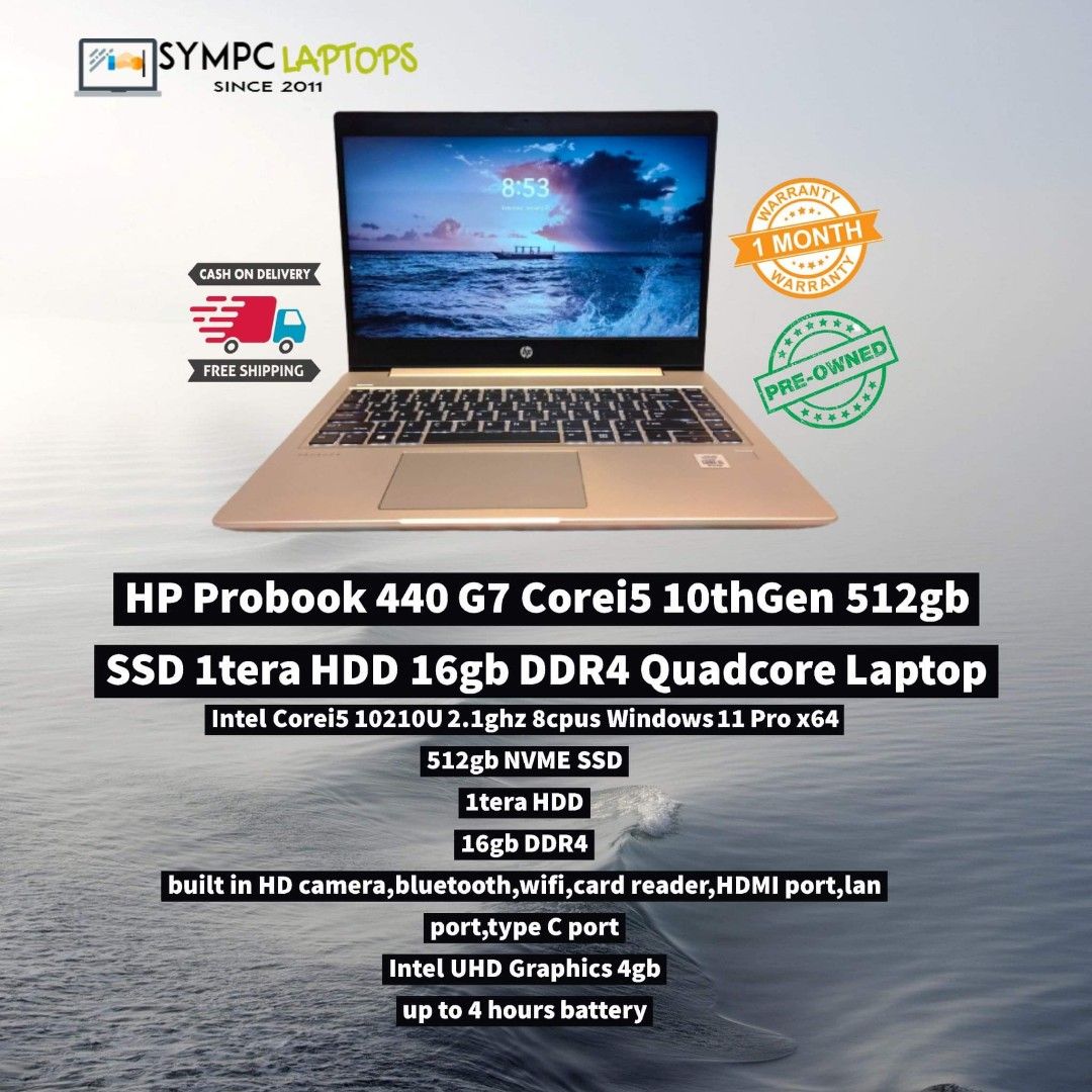 HP Probook 第８世代16G/NVMe512G+1TB HD/Win10-