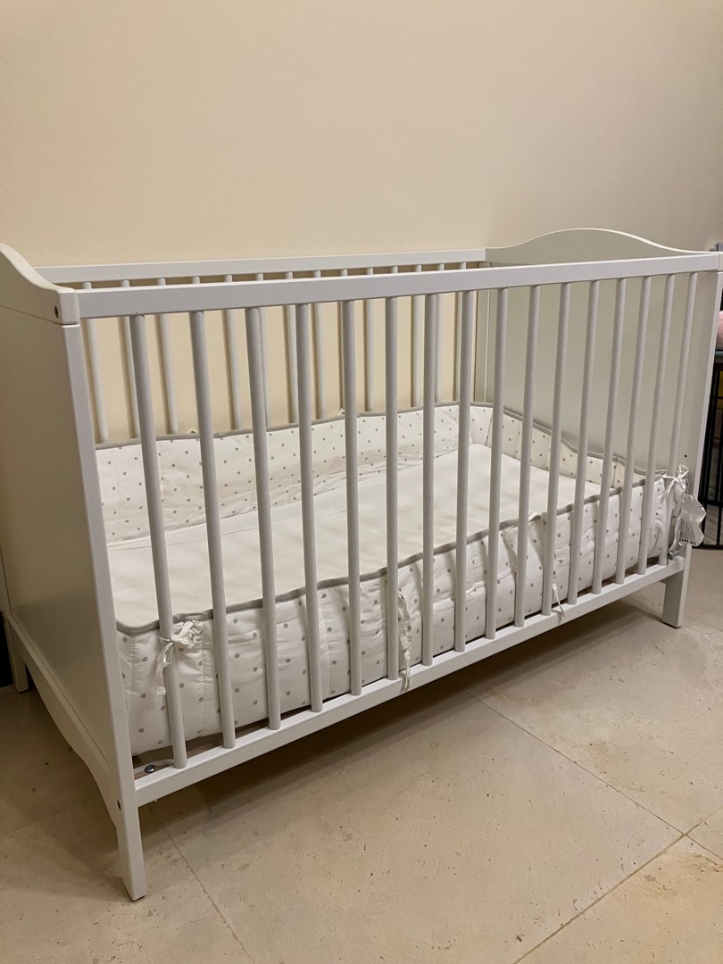 IKEA baby cot with mattress, Babies & Kids, Baby Nursery & Kids