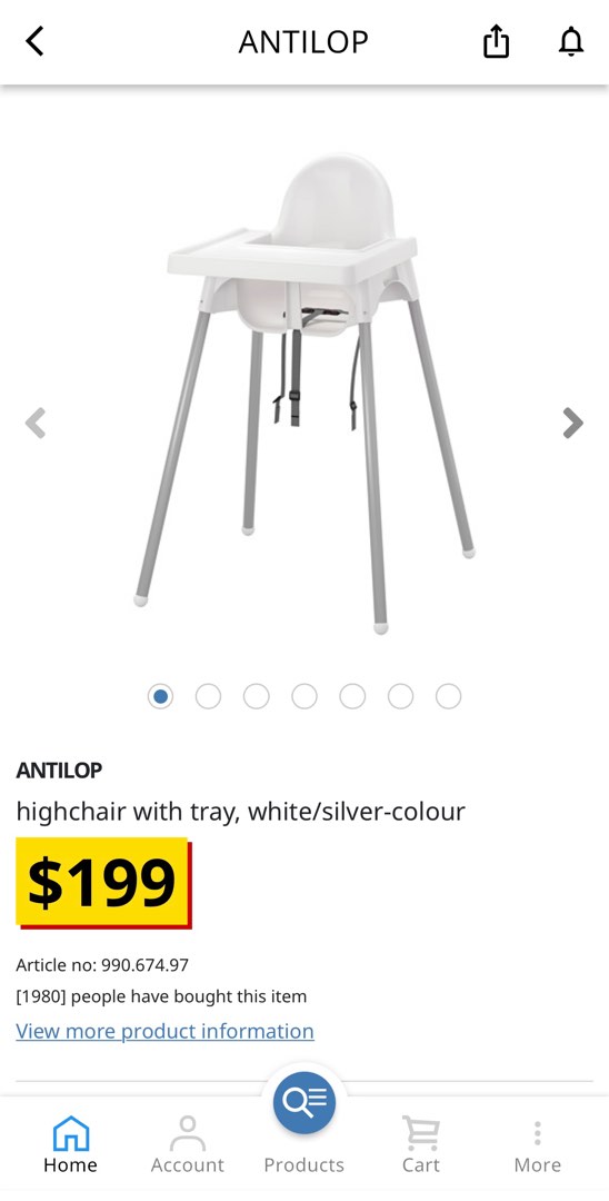 IKEA High Chair, 兒童＆孕婦用品, 護理及餵哺, 護理及餵哺 嬰兒高腳椅 Carousell