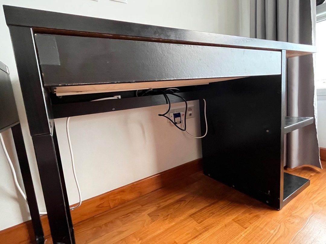 IKEA study table with shelves MICKE, Furniture & Home Living