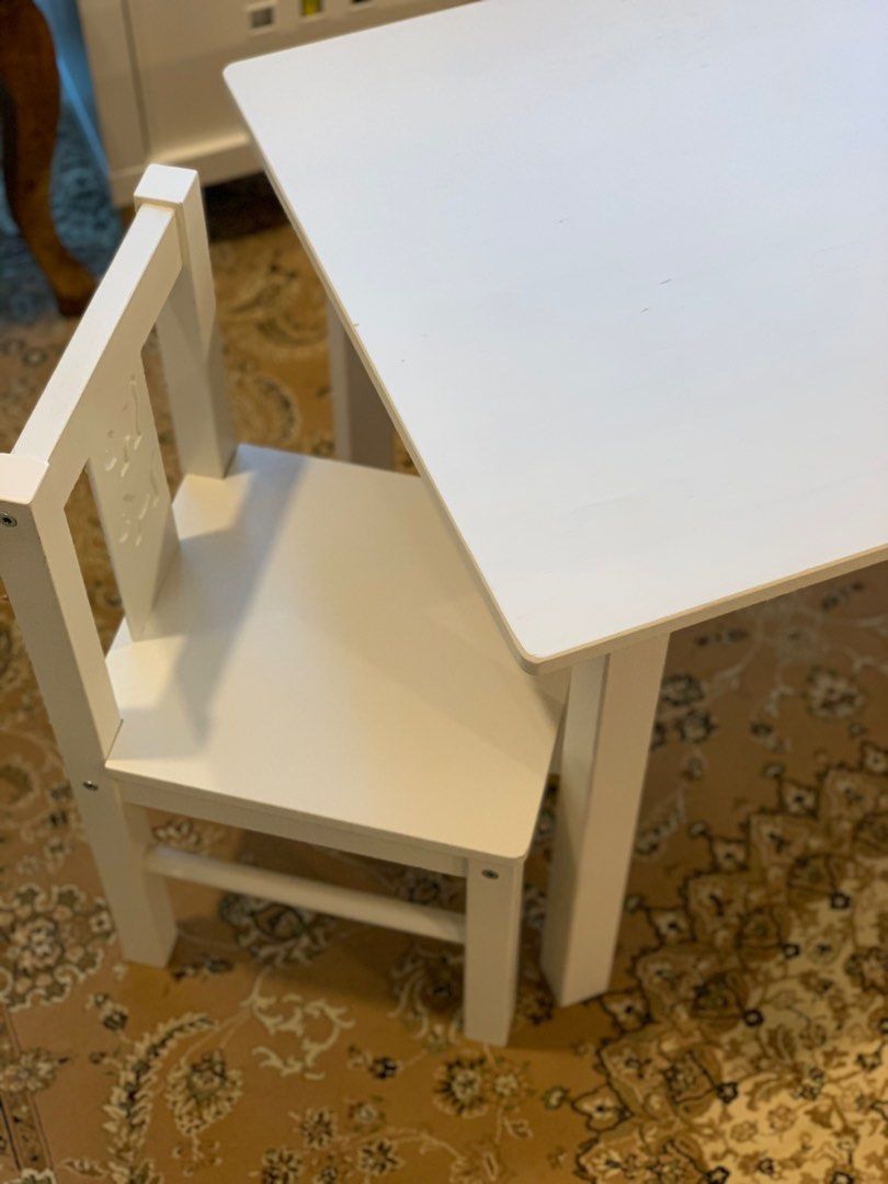 Ikea SUNDVIK Table & KRITTER Children Chairs, Babies & Kids, Baby