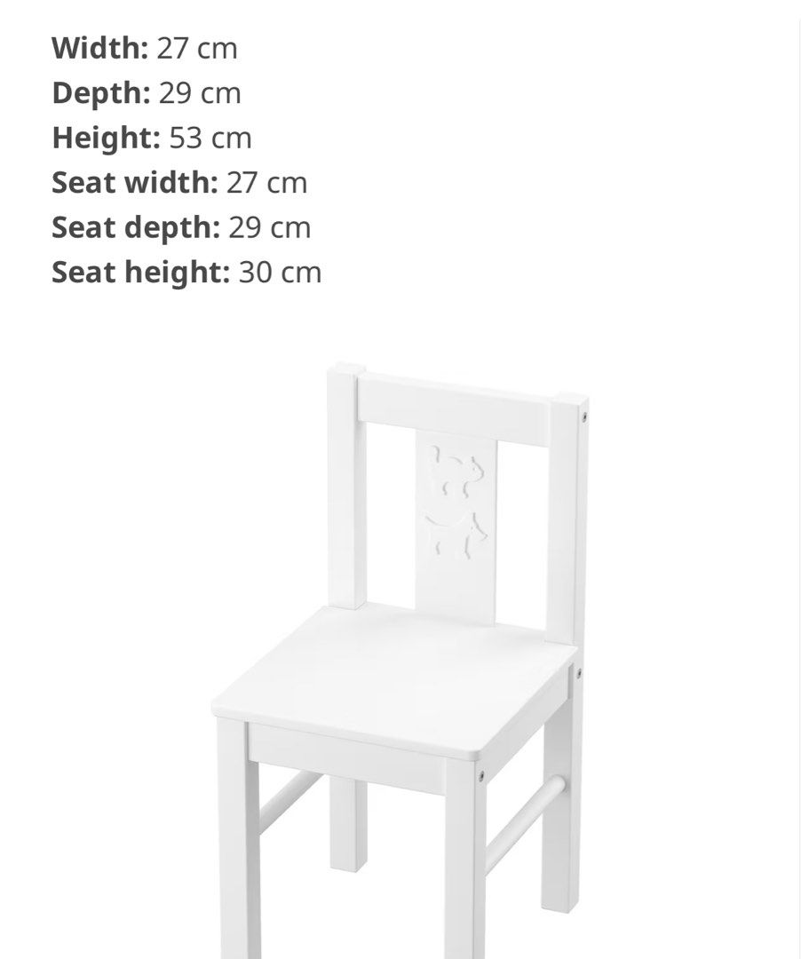 Ikea SUNDVIK Table & KRITTER Children Chairs, Babies & Kids, Baby
