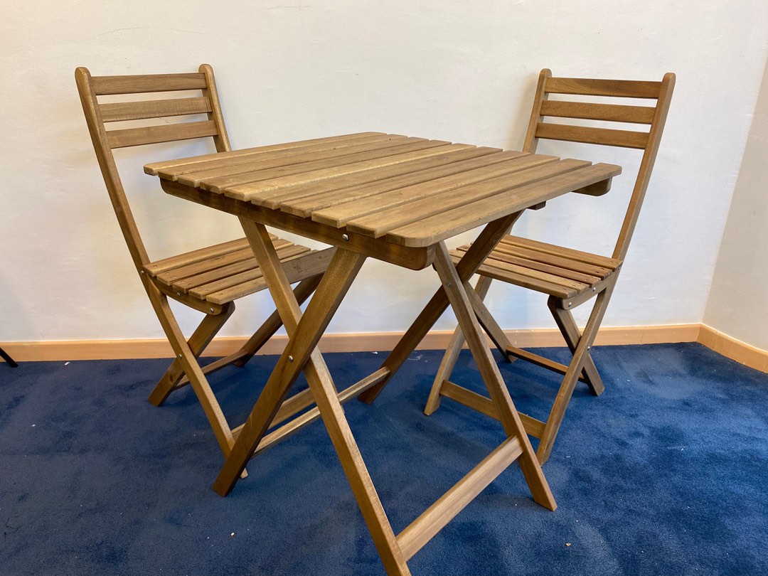 Ikea table + 2 chairs, Furniture & Home Living, Furniture, Tables