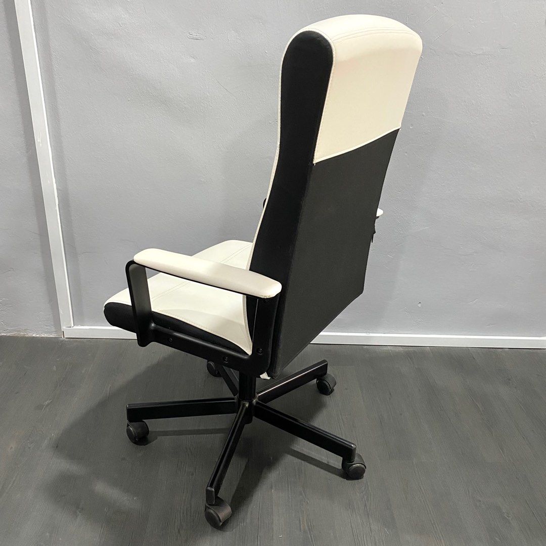 Ikea White Millberget Swivel Office Chair Kerusi Pejabat, Furniture