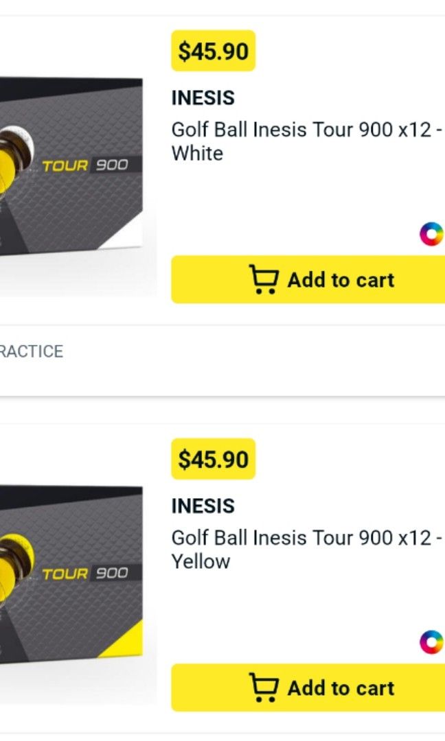 Inesis Tour 900 premium golf balls, Sports Equipment, Sports & Games