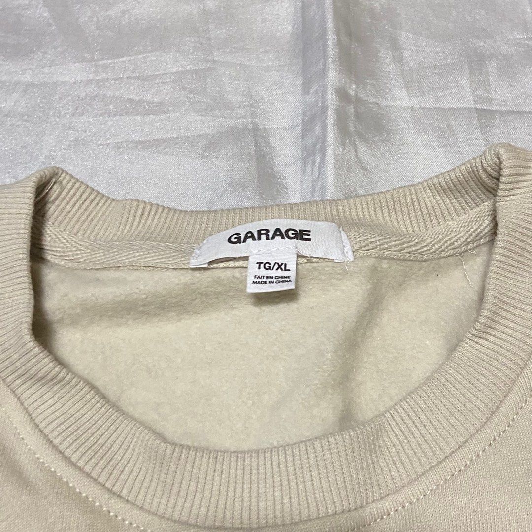 INSTOCK garage dark cream aspen colorado pullover sweatshirt
