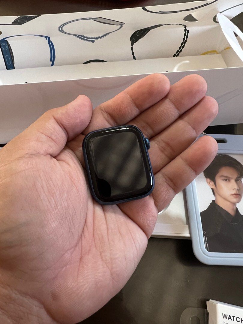 IWatch 7 45mm Midnight Blue (Category: Wearables & Smart Watches) located in Caloocan City. Submitted by remarquez (Listing ID 1212125961, Image 2). Description: Apple Watch 7 45mm Midnight Blue 97% Battery Health RFS: upgraded to 8.