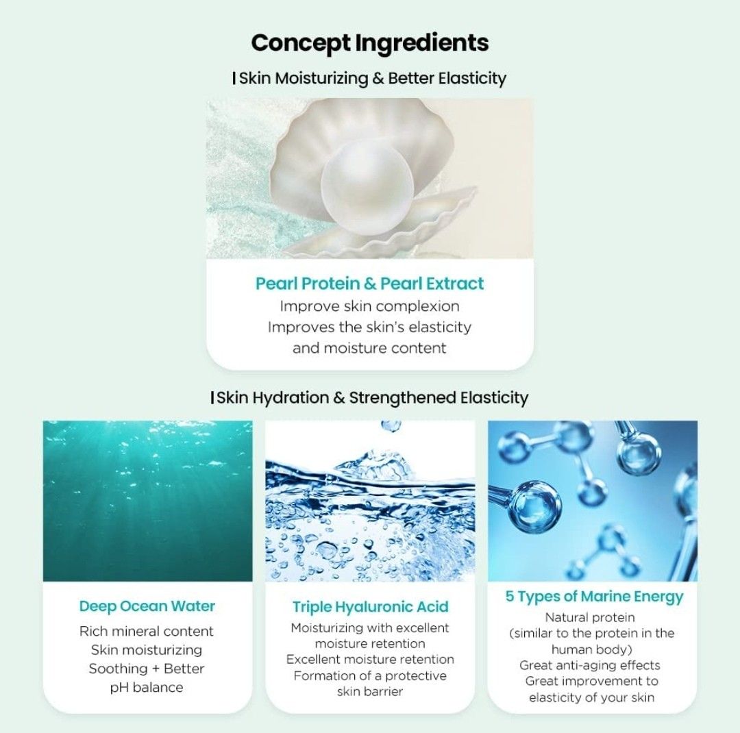 JM solution Marine Luminous Pearl Deep Moisture face mask Made in Korea ...