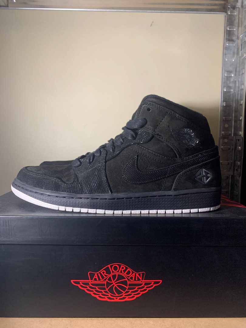 Jordan 1 mid shop suit and sneakers